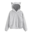 thumbnail image 5 of Toddler Girls Hoodie Long Sleeve Grey Sweatshirt Kids Casual Pullover with Pockets Girls Clothes 3-4 Years, 5 of 5