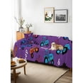 thumbnail image 3 of Cartoon Tractor Couch Cover for 2 Cushion Sofa, Cute Beep Car Digger Shovel Truck Purple Washable Loveseat Sofa Covers Slipcover for Sectional Sofas L-Shaped, Couch Throw Cover 71"x118", 3 of 9