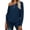 Blue, variant on Womens Off The Shoulder Sweater Oversized Knit Long Sleeve Sweaters Tunic Tops