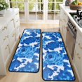 thumbnail image 4 of Kitchen Rugs Sets Of 2,Pioneer Flower Floral Print Pattern Anti Fatigue Kitchen Mat Rugs Non Slip Washable,Decorative Kitchen Floor Mats for Kitchen,Sink,Laundry,17"x47"+17"x47", 4 of 5