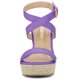 thumbnail image 2 of Sandalias de tacón de cuña Allegra K con Tirantes Cruzados Morado 38, 2 of 6