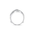 thumbnail image 4 of FB Jewels 14kt White Gold Womens Round Diamond Ring Guard Wrap Enhancer Wedding Band 1/2 Cttw Size 5, 4 of 4
