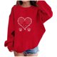 thumbnail image 2 of Blusas y camisas de manga larga con cuello redondo Estampado para niños Estampado de manga larga Casual Suelto Forro polar para mayor calidez Sudadera con capucha de manga larga con cuello redondo par, 2 of 5
