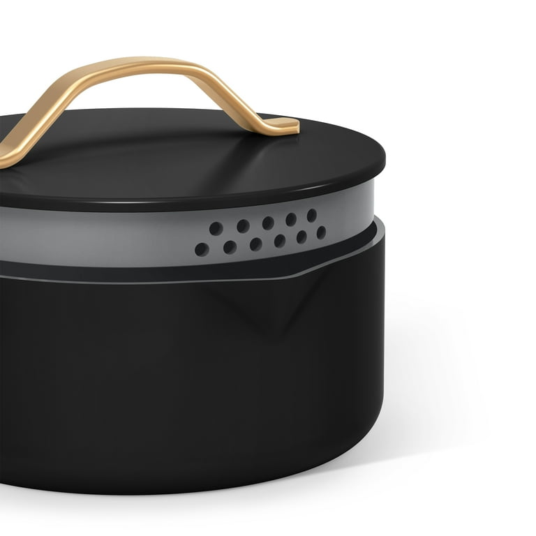 Beautiful 8 Quart Ceramic Non-Stick Stock Pot with Strainer Lid