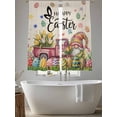 thumbnail image 5 of Spring Easter Gnomes Sheer Curtains 72 Inch Length 2 Panels Set Window Treatments, Red Truck Colorful Eggs Botanical Rod Pocket Semi Curtains for Living Room/Bedroom/Kitchen Décor, 104"W x 72"L, 5 of 7