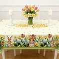 thumbnail image 6 of Uuiauoio Easter Tablecloth 55.12x70.08 Inch Rectangle, Easter Bunny Table Cloth Kitchen Table Cover for Dining Room Spring Oblong Tablecloth Indoor Decor, 6 of 6
