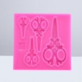 thumbnail image 2 of Scissors Silicone Molds Cake Decorating Tools Bakeware Cupcake Dessert Chocolate Fondant Mold (Pink), 2 of 2
