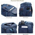 thumbnail image 6 of WITZMAN Travel Backpack for Men Large Carry on Vintage Canvas Luggage Backpack Duffel Bag with Shoe Compartment (A568 Blue), 6 of 10