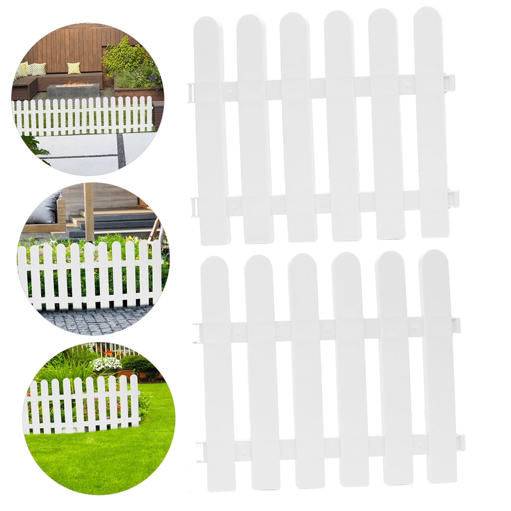 UPKOCH 2Pcs Portable Plastic Lawn Edging Fence for Garden and Pathway Border