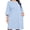 C1-Light Blue, variant on SHOWMALL Nightgowns for Women Plus Size, Argyle Print 3/4 Sleeve Henley Sleep Dress with Pocket, Soft Stretch House Dress for Sleeping & Lounging, Pink Argyle Print