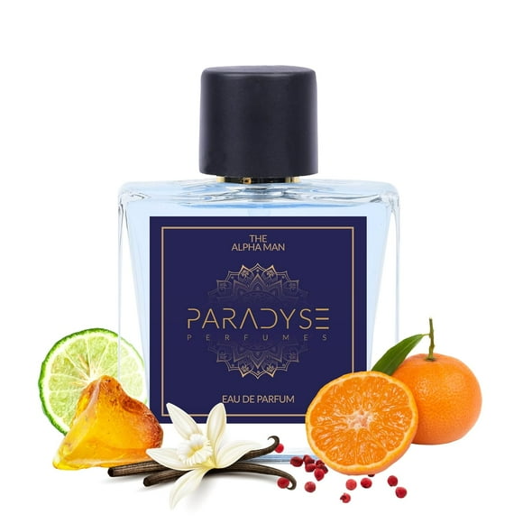 Paradyse Perfumes The Alpha Man Eau De Parfum For Men 50ml, 1.7 Fl.oz. | Strong & Long Lasting Day & Night Perfume For Boys - With Bergamot, Amber & Pink Pepper Notes | Luxury Gift For Husband