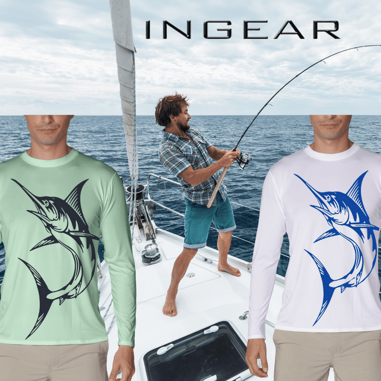 INGEAR Marlin Men's T-Shirt Long Sleeve Performance UPF 50+ UV/Sun  Protection 