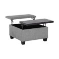 thumbnail image 6 of Brant House Aldo Fabric Storage Ottoman with Lift Top in Light Gray, 6 of 10