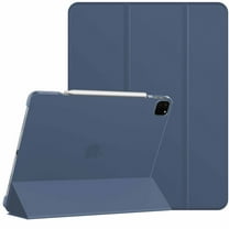 JETech Case for iPad Pro 12.9-Inch (5th Generation, 2021 Model), Slim Stand Hard Back Shell Smart Cover with Auto Wake/Sleep (Navy)