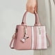 thumbnail image 5 of Bolso de mano para mujer, bolso de mano de gran capacidad, bolso de piel suave, elegante, con retazos, multicapa, 5 of 6