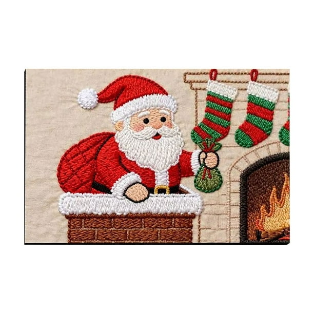 Yhmxh Alfombrillas de baño para baño Alfombra de baño Alfombrillas de baño navideñas de punto, absorbentes, para pies y para la puerta del baño. Decoración del baño