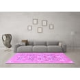 thumbnail image 3 of Ahgly Company Indoor Round Oriental Purple Traditional Area Rugs, 6' Round, 3 of 4