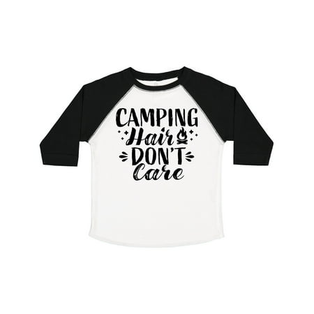 

Inktastic Camping Hair Dont Care with Campfire Gift Toddler Toddler Girl T-Shirt
