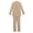 Khaki, variant on Girls Solid Color Open-Front Blazer & Pants Set, 2-Piece formal Suit Color:,Size:9-10 Years