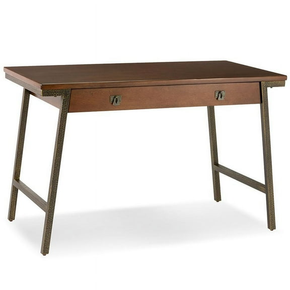Bowery Hill Computer Desk in Walnut and Foundry Bronze