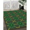 thumbnail image 3 of Ahgly Company Tapis Rond Lavable en Machine Intérieur Transitionnel Vert Lime Foncé, 7 Pieds Rond, 3 of 7
