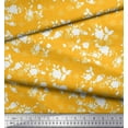 thumbnail image 3 of Soimoi Gold Poly Georgette Fabric Monstera Leaves & Floral Print Fabric by The Yard 52 Inch Wide, 3 of 3