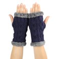 thumbnail image 4 of 50% off Clearance Women Winter Wrist Arm Warmer Solid Knitted Short Fingerless Gloves Mitten, 4 of 6