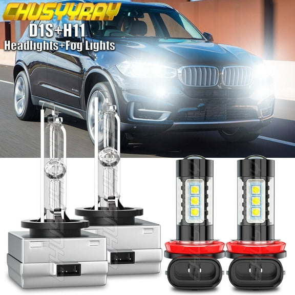 For Land Rover Range Rover 2006-2008 HID Headlight Low Beam LED Fog Light Bulbs
