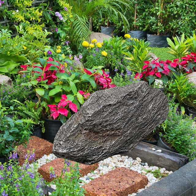 Aquarium Mountain View Stone Tank Decoración Artesanías decorativas Decoración del acuario Ornamento de rocas para jardín de jardines de césped 45x19x22cm