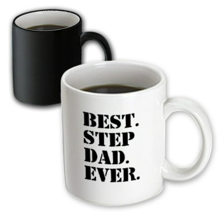 3dRose Best Step Dad Ever - Gifts for family and relatives - stepdad - stepfather - Good for Fathers day, Magic Transforming Mug,