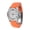 Orange, variant on Luxury Half Iced Moissanite Watch, Hip Hop Style Mechanical Wristwatch with More Rubber Band