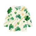 thumbnail image 5 of Blusas y camisas de manga larga y cuello redondo para niños, tallas medianas y grandes, informales, con estampado de San Patricio, mangas a ochos y cuello redondo, camisetas para niños., 5 of 5