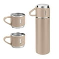 thumbnail image 1 of Vaso térmico de acero inoxidable 304 con doble pared al vacío y 3 tapas a prueba de fugas, ideal para café caliente o frío y viajes, 1 of 7
