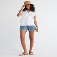 thumbnail image 2 of CHUANK Women‘s Split Neck Top with Flutter Sleeves  Sizes XS-XXXL, 2 of 6