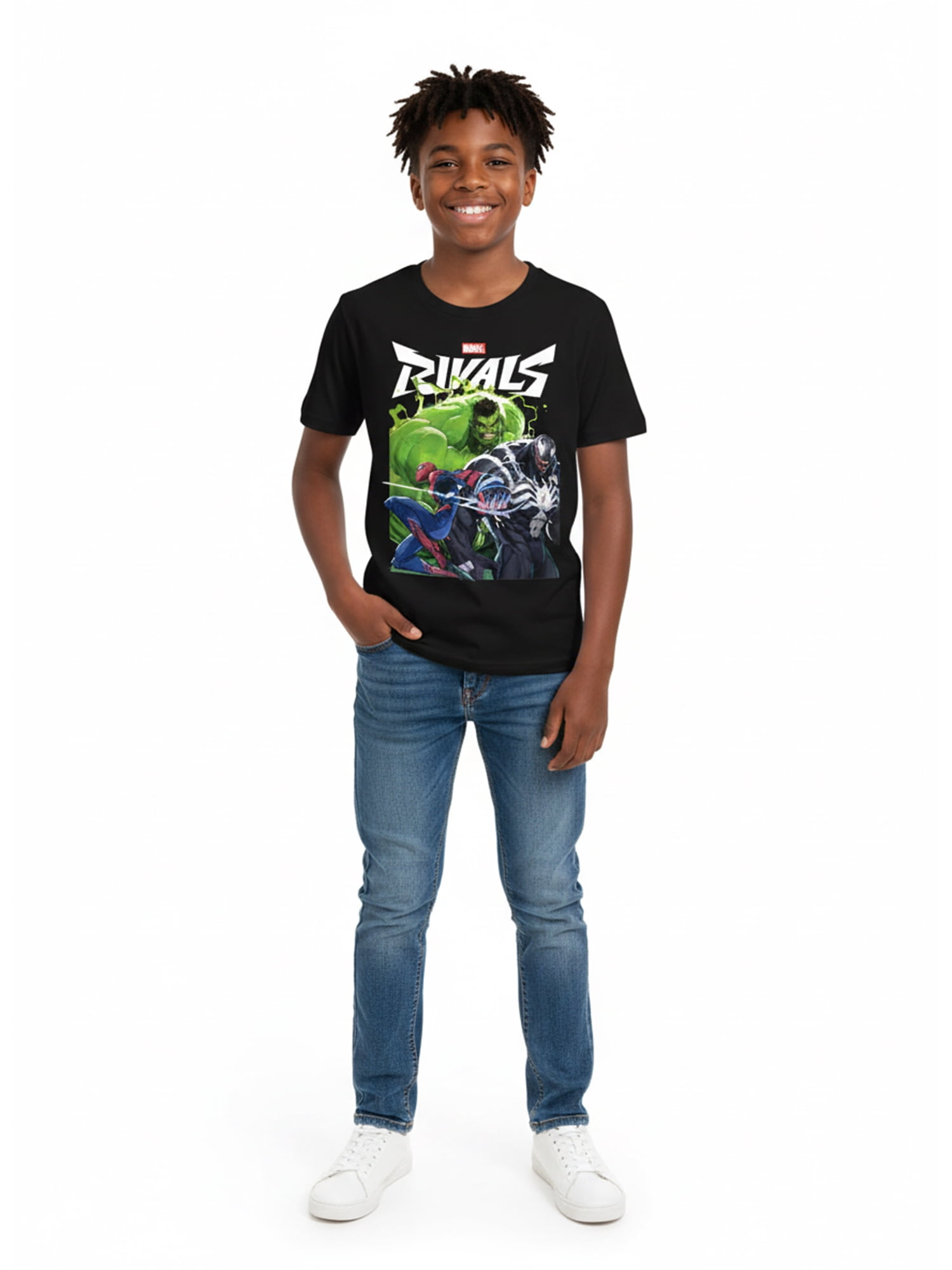 Marvel Rivals, Boys' Graphic T-Shirt, Green Explosion, Sizes 4-18