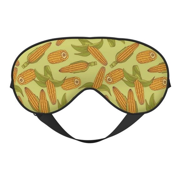 Naloa Corn Print Sleep Mask for Sleeper, Light Blocking Sleeping Eye Mask for Women Men, Eye Shade with Adjustable Strap for Travel, Nap,Meditation