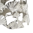 thumbnail image 4 of DecMode 18" x 25" Silver Aluminum Metal Cutout Cone Shaped Floral Accent Table with Tempered Glass Tabletop, 3-Pieces, 4 of 9