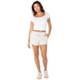 thumbnail image 3 of Celebrity Pink Women's and Women's Plus Tie Front Fleece Shorts, Sizes XS-4X, 3 of 13