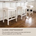 thumbnail image 4 of Maven Lane Adrien Backless Saddle Kitchen Stool, White Oak, Set of 3, 4 of 6
