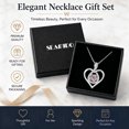 thumbnail image 2 of 925 Sterling Silver October Birthstone Necklace for Women, Rose Flower Heart Pendant Jewelry, Birthday Valentines Mother's Day Gifts, 2 of 6