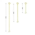 thumbnail image 4 of 14K Gold Plated & Sterling Silver Necklace Extenders Set – 3 Sizes (1 2 3 Inch) Adjustable Chain Extensions for Necklace Bracelet Anklet Jewelry Making, 4 of 7