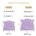 thumbnail image 4 of Baby Knit Beanie Cat Ear, Toddler Newborn Winter Warm Cute Ears Love Heart Embroidered Infants Cap, Purple 0-6 Months, 4 of 8