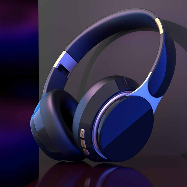 Bluetooth 5.0 Headphones Wireless HiFi Stereo Supra Aural Earmuff Headset Stereo Headset 3.5mm Interface
