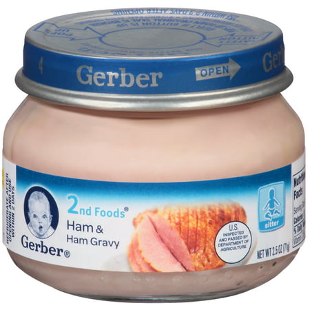 Gerber 2nd Foods Ham & Ham Gravy Baby Food, 2.5 oz Jar ...
