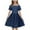 Navy, variant on Girls Summer Dress Girls Summer Dress Boho Square Neck Casual Smocked Flowy Ruffle Midi Dresses Vacation Casual A Line Short Mini Dress Beige 12Y Vestidos De Verano Para Niña