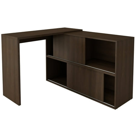 Bookcase Secretary Desk - Manhattan Comfort Bari Bookcase Desk