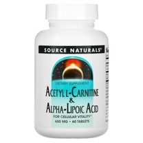 Source Naturals Acetyl l-cArnitine & Alpha-lipoic Acid For Cellular Vitality* 650 mg - 60 Tablets