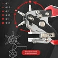 thumbnail image 4 of Revolving Punch Plier Kit Professional Leather Hole Puncher Set Heavy Duty Leather Punch Tool with 6 Solid Holes for Belts  Watch Bands  Handbag Straps, 4 of 9