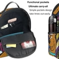 thumbnail image 5 of Lsque Scooby-Doo Pattern Backpack – School Travel Canvas Daypack with Ergonomic Padded Straps, Multiple Compartments & Leather Handle, 5 of 5