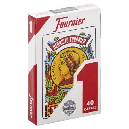 Heraclio Fournier No. 1 Spanish Playing Cards  40-Card Spanish Deck for Games & Collectors 1 Deck, Colors May Vary